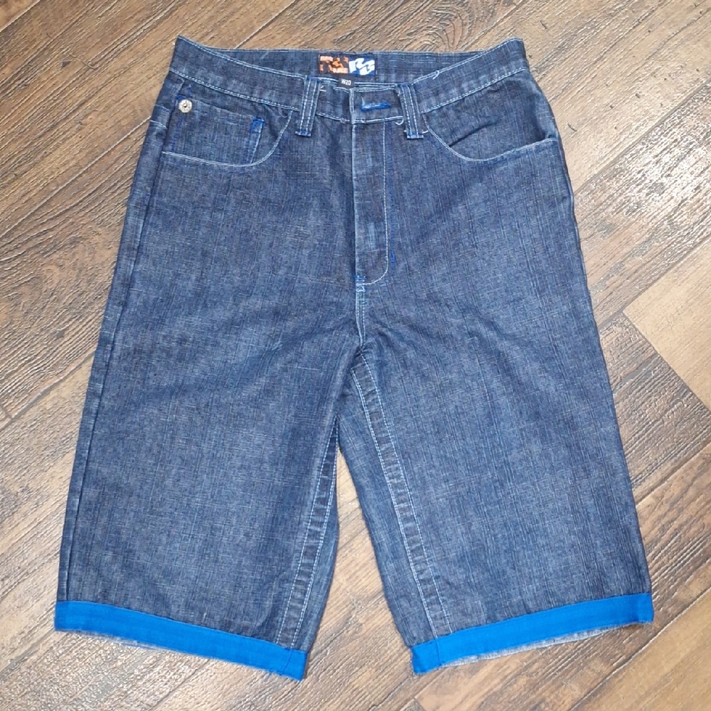 Men's Raw Blue Denim Shorts